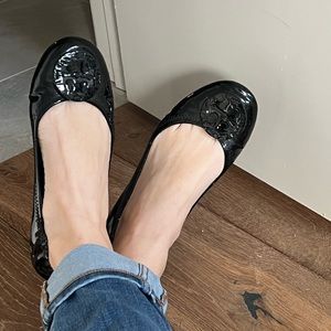 Black patent leather Tory Burch Flats